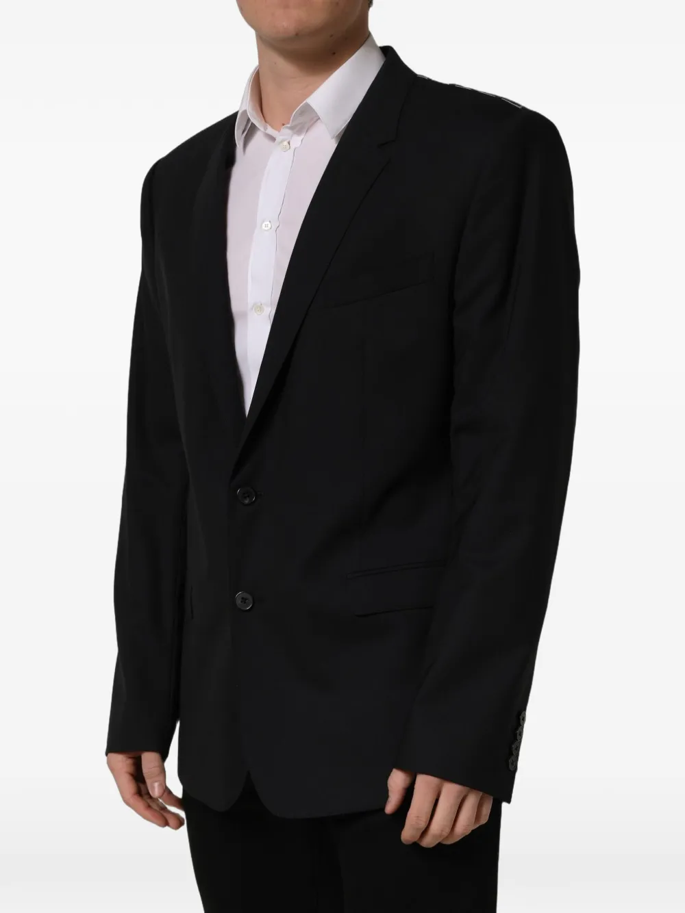Dolce & Gabbana single-breasted wool blazer Zwart