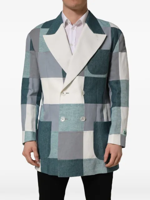 Dolce & Gabbana patchwork double-breasted jacket