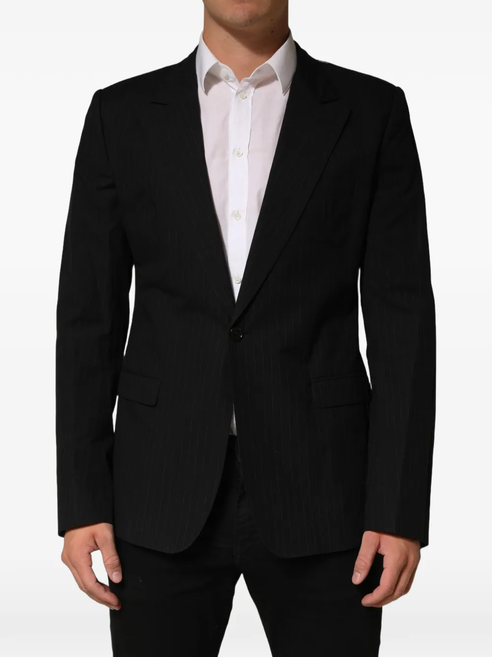 Dolce & Gabbana pinstripe single-breasted blazer - Nero