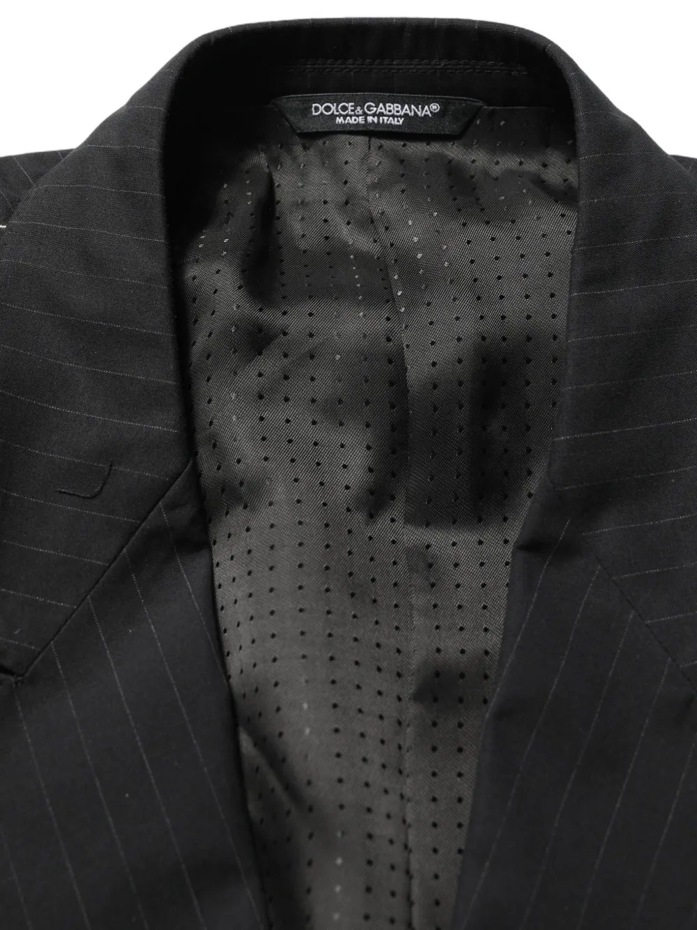 Dolce & Gabbana pinstripe single-breasted blazer Zwart