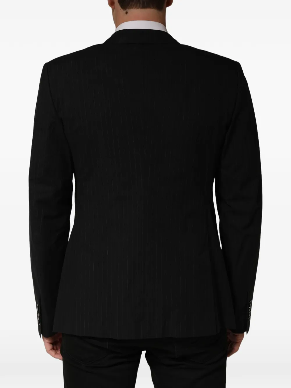 Dolce & Gabbana pinstripe single-breasted blazer Zwart