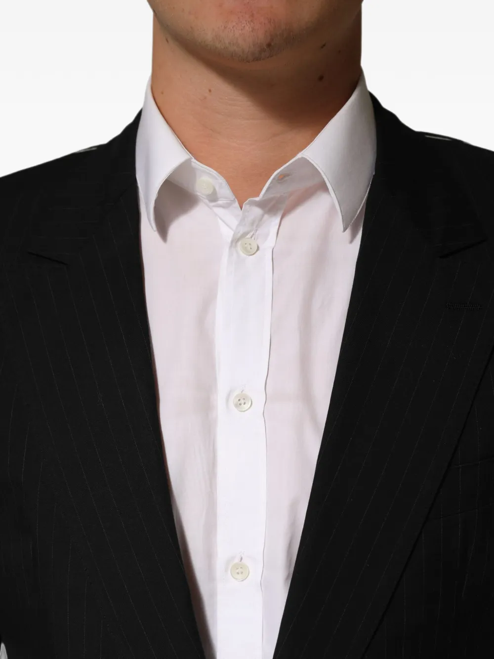 Dolce & Gabbana pinstripe single-breasted blazer Zwart