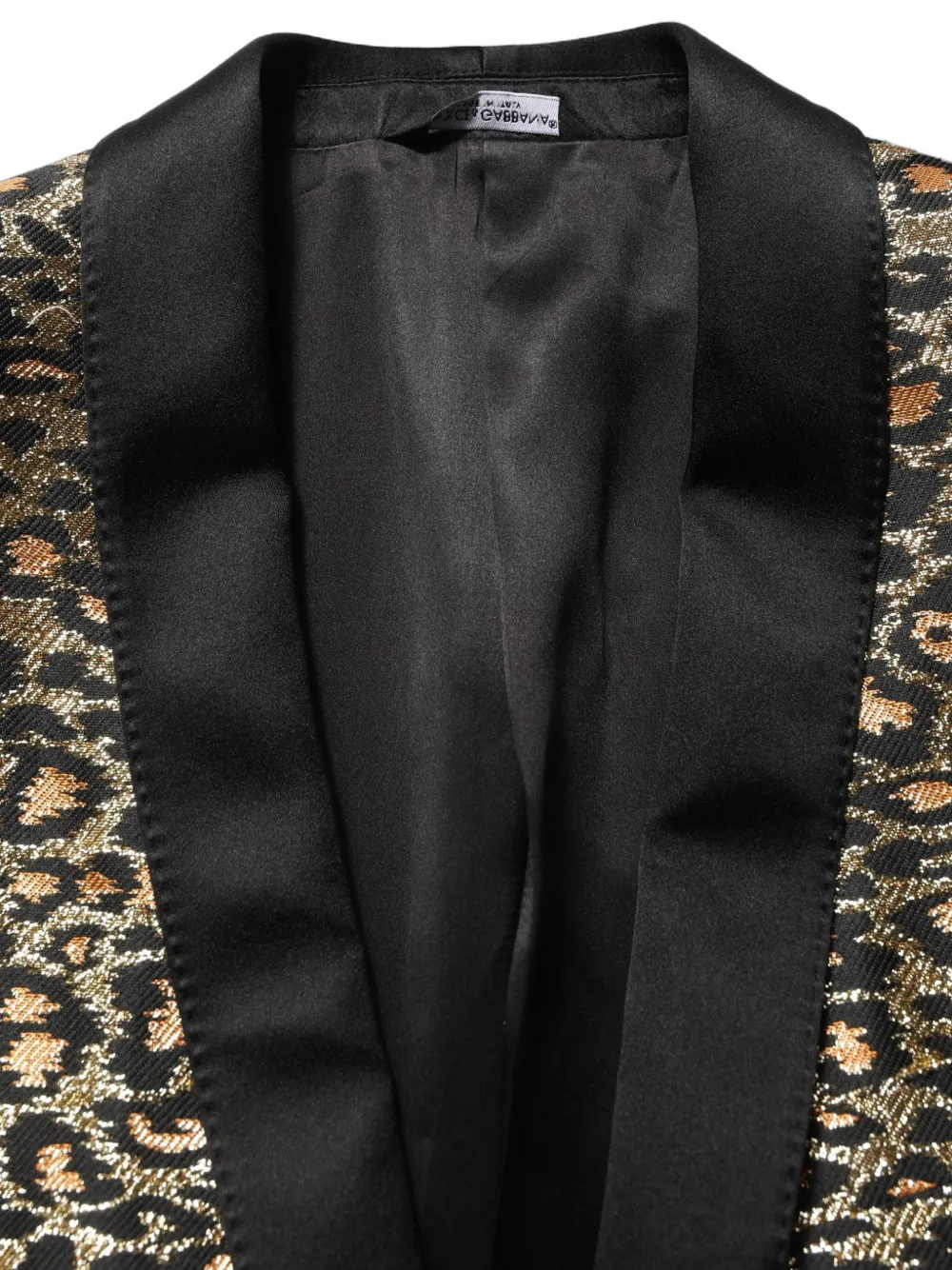 Dolce & Gabbana leopard-print single-breasted blazer Goud
