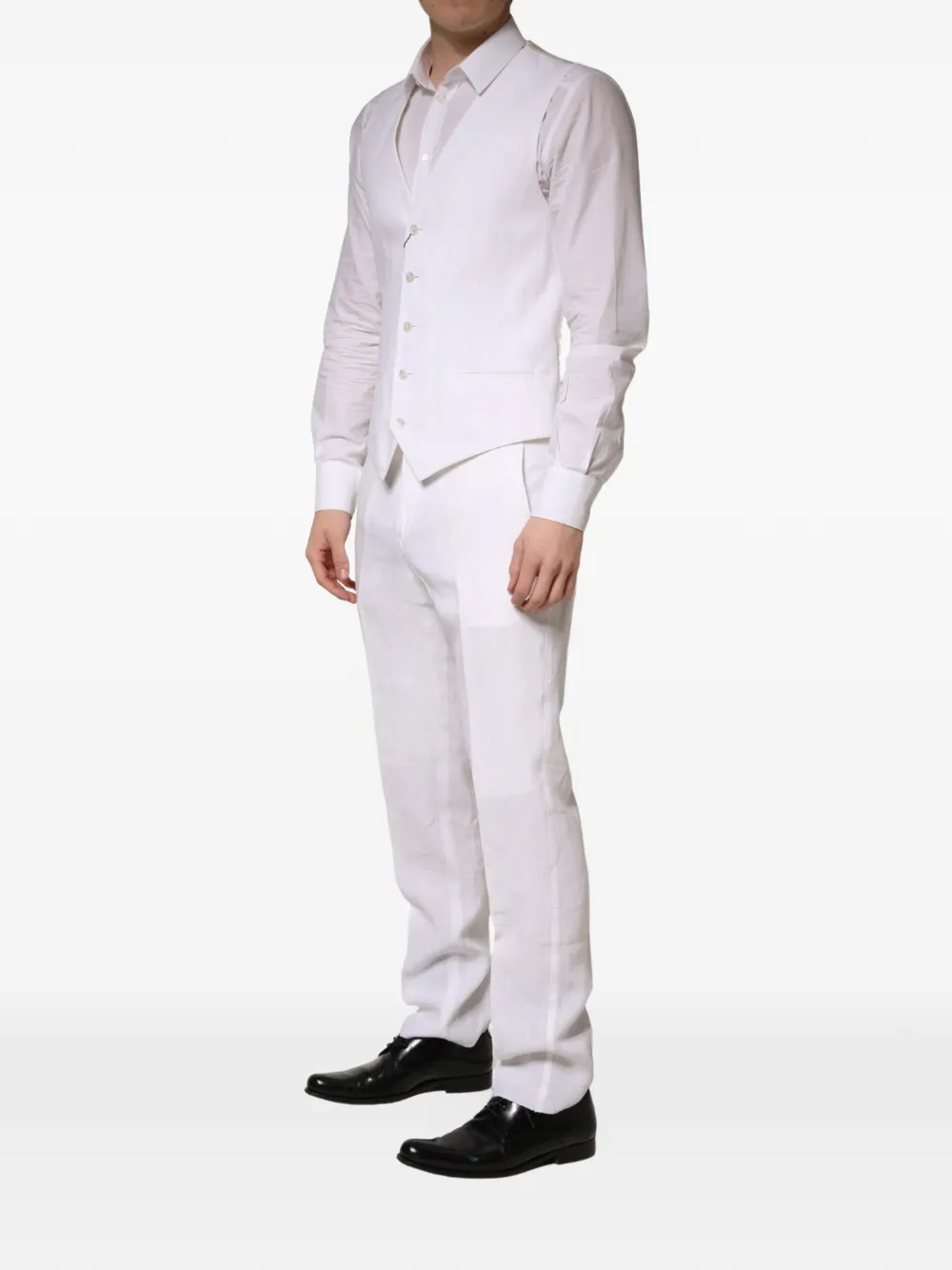 Dolce & Gabbana Sartoria linen suit Wit