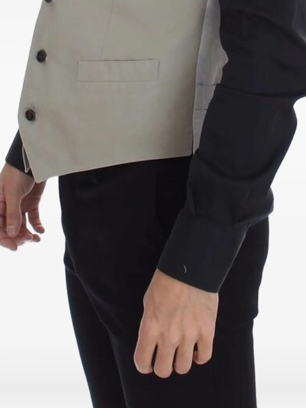 Dolce & Gabbana V-neck button-fastening waistcoat Beige