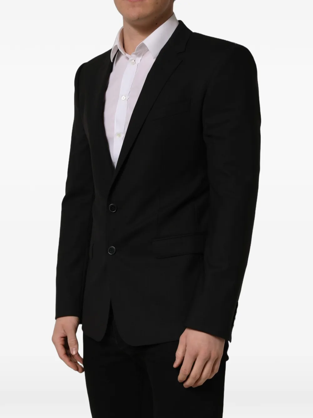 Dolce & Gabbana single-breasted wool blazer Zwart