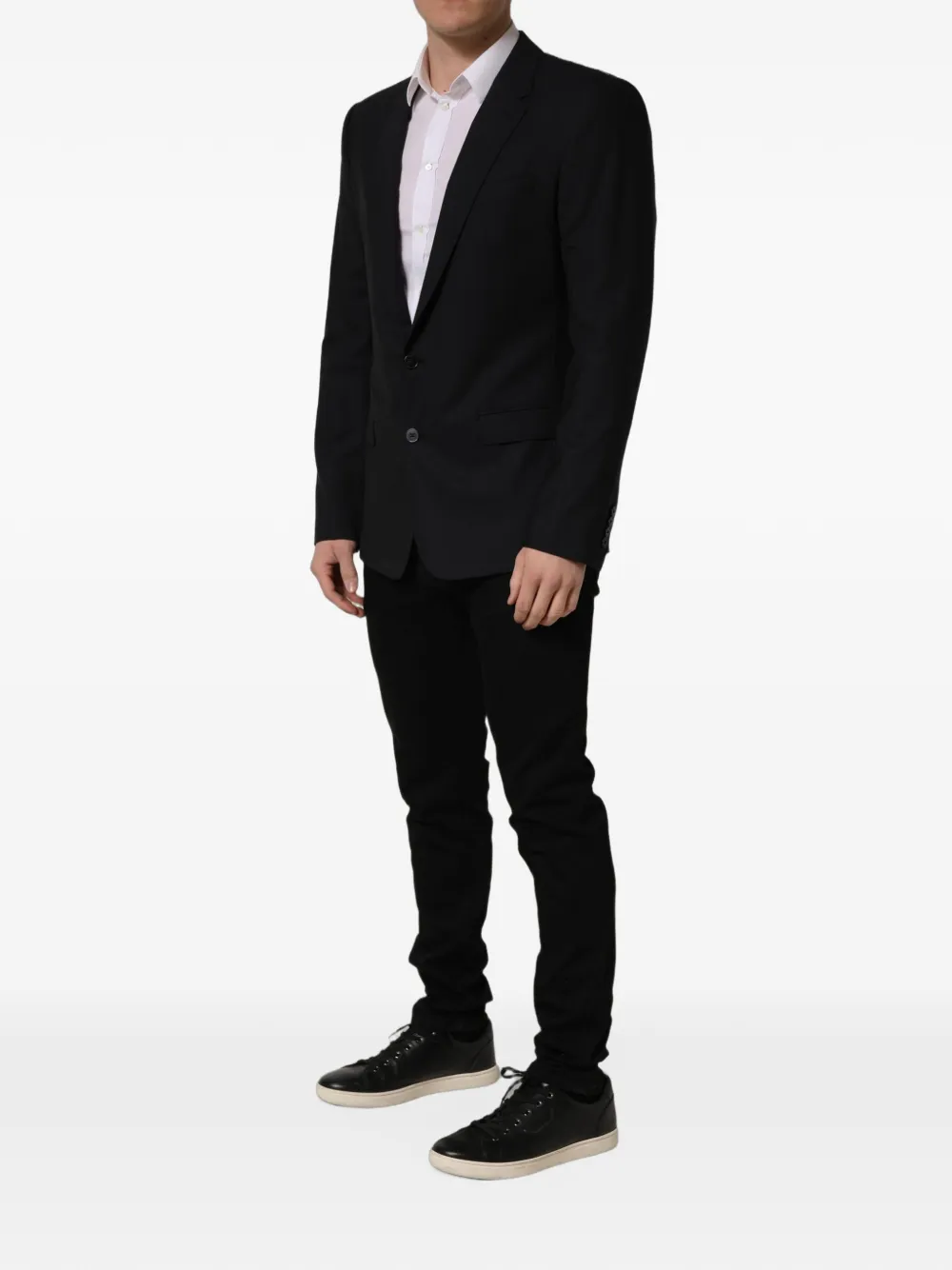 Dolce & Gabbana single-breasted wool blazer Zwart