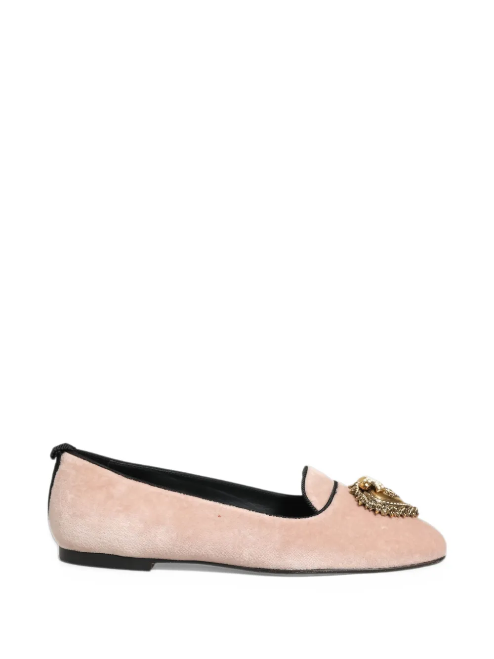 Dolce & Gabbana Devotion heart-plaque loafers - Pink