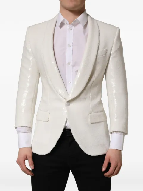 Dolce & Gabbana sequin-embellished single-breasted blazer