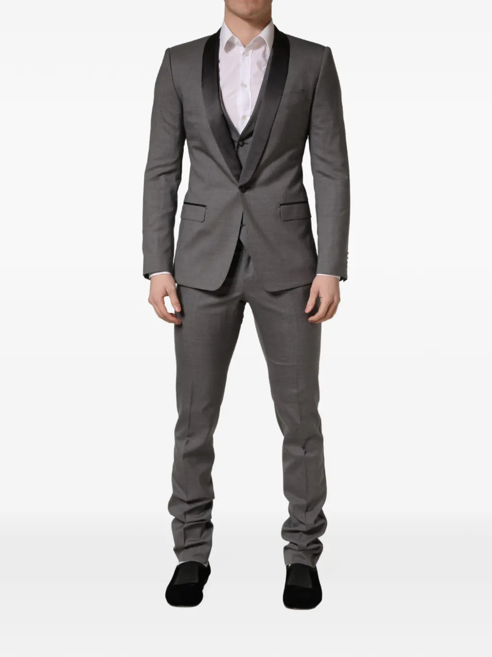 Dolce & Gabbana single-breasted three-piece suit - Grigio