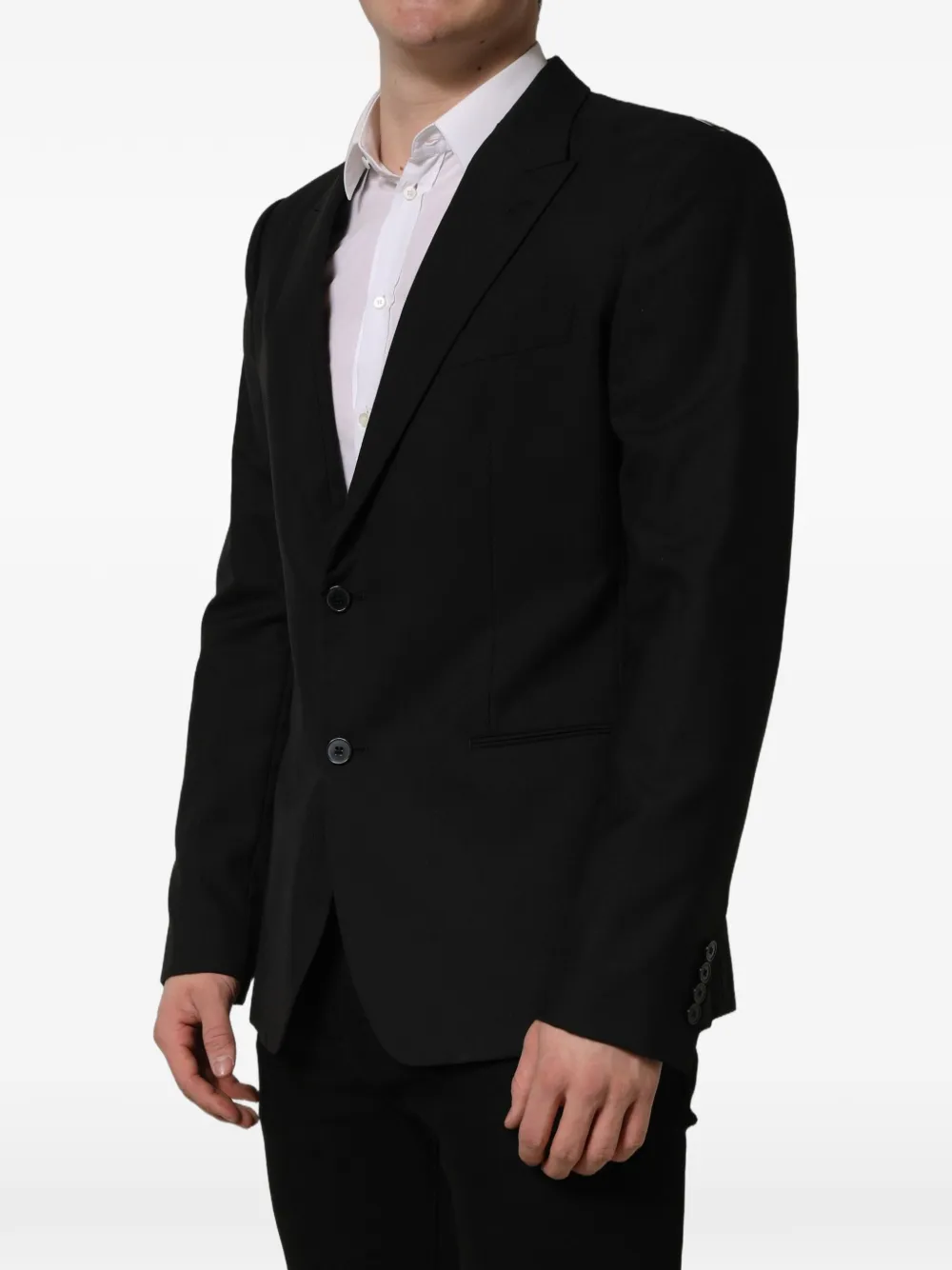Dolce & Gabbana single-breasted wool blazer Zwart
