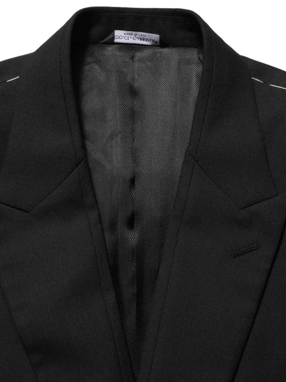 Dolce & Gabbana single-breasted wool blazer Zwart