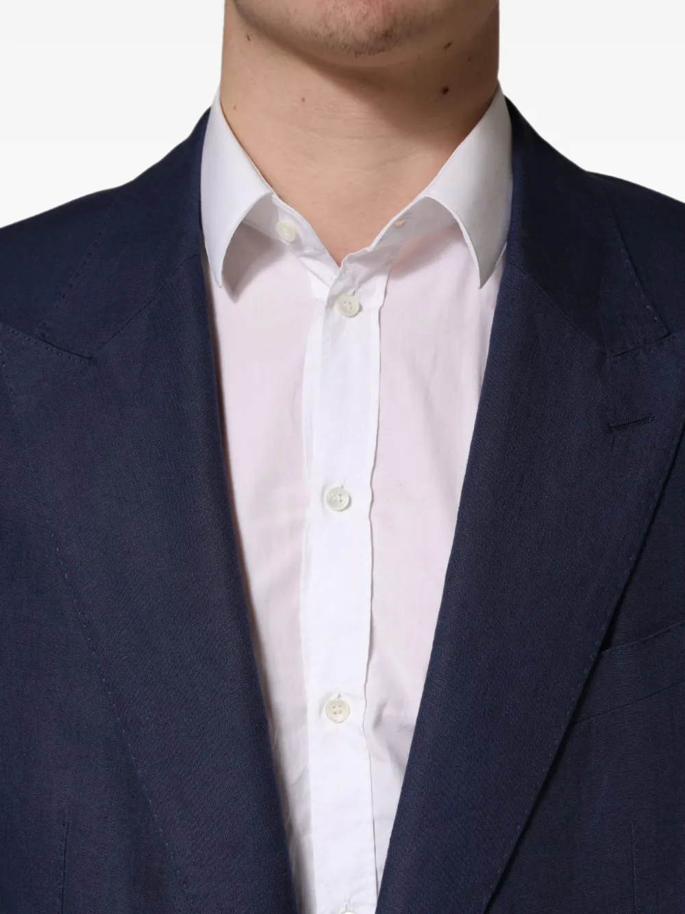 Dolce & Gabbana single-breasted peak-lapel jacket Blauw