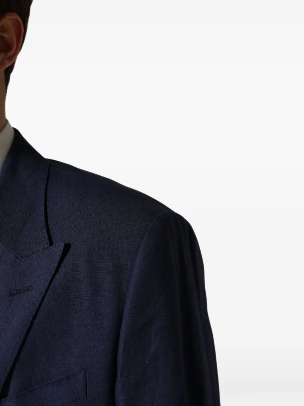 Dolce & Gabbana single-breasted peak-lapel jacket Blauw