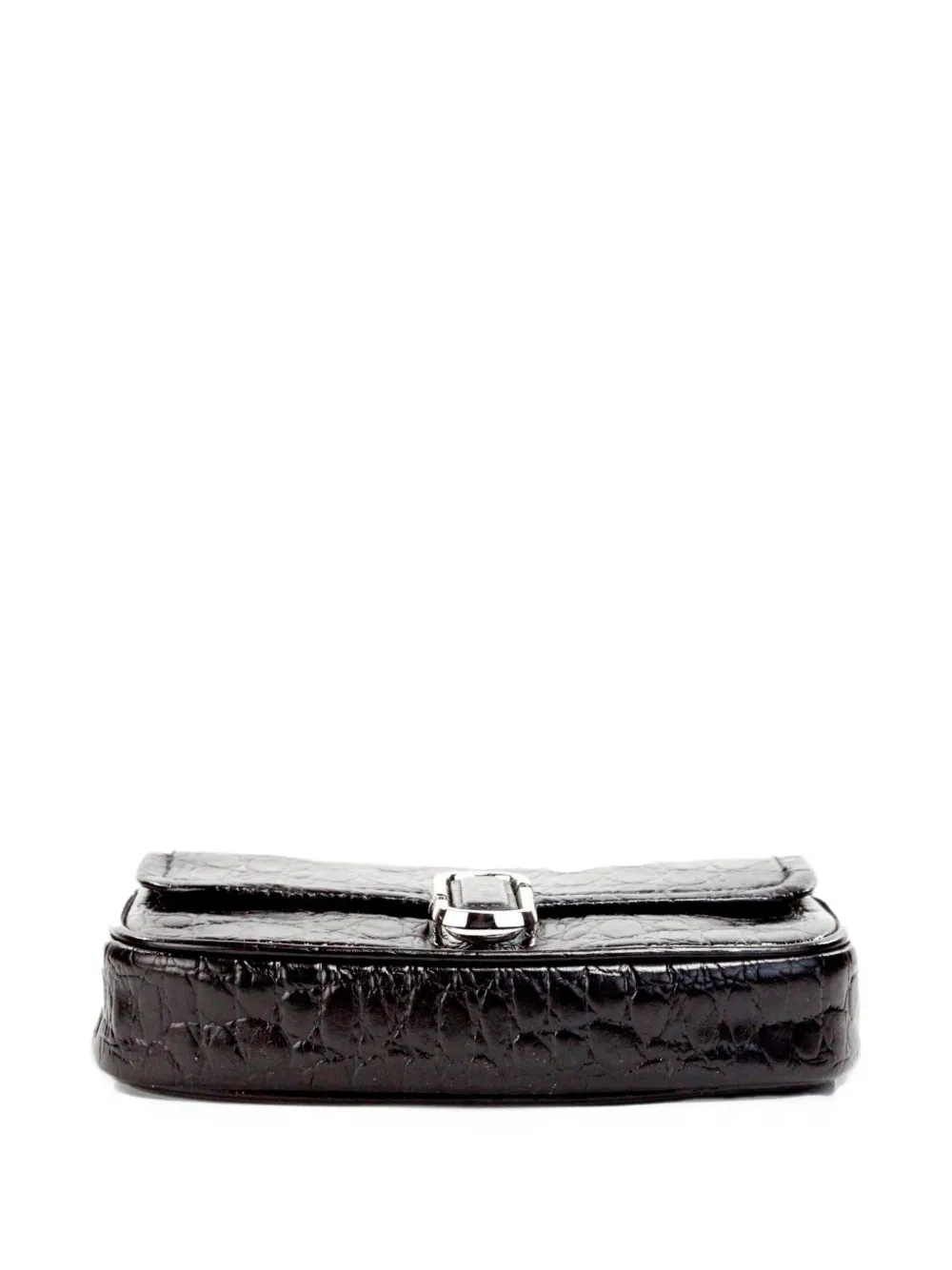 Marc Jacobs logo-plaque crocodile-effect cross body bag Zwart
