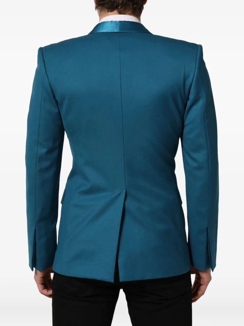 Dolce & Gabbana double-breasted shawl-lapel blazer Blauw