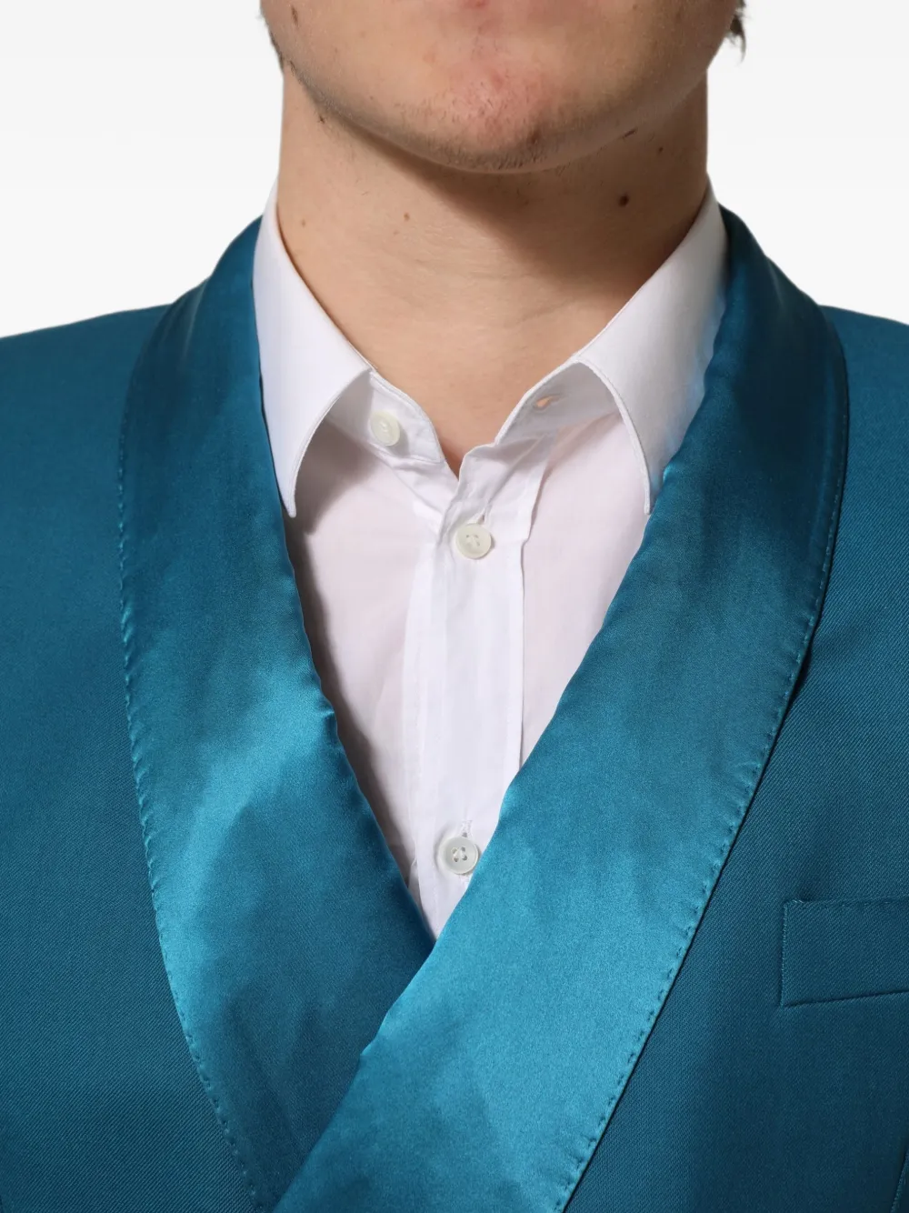 Dolce & Gabbana double-breasted shawl-lapel blazer Blauw