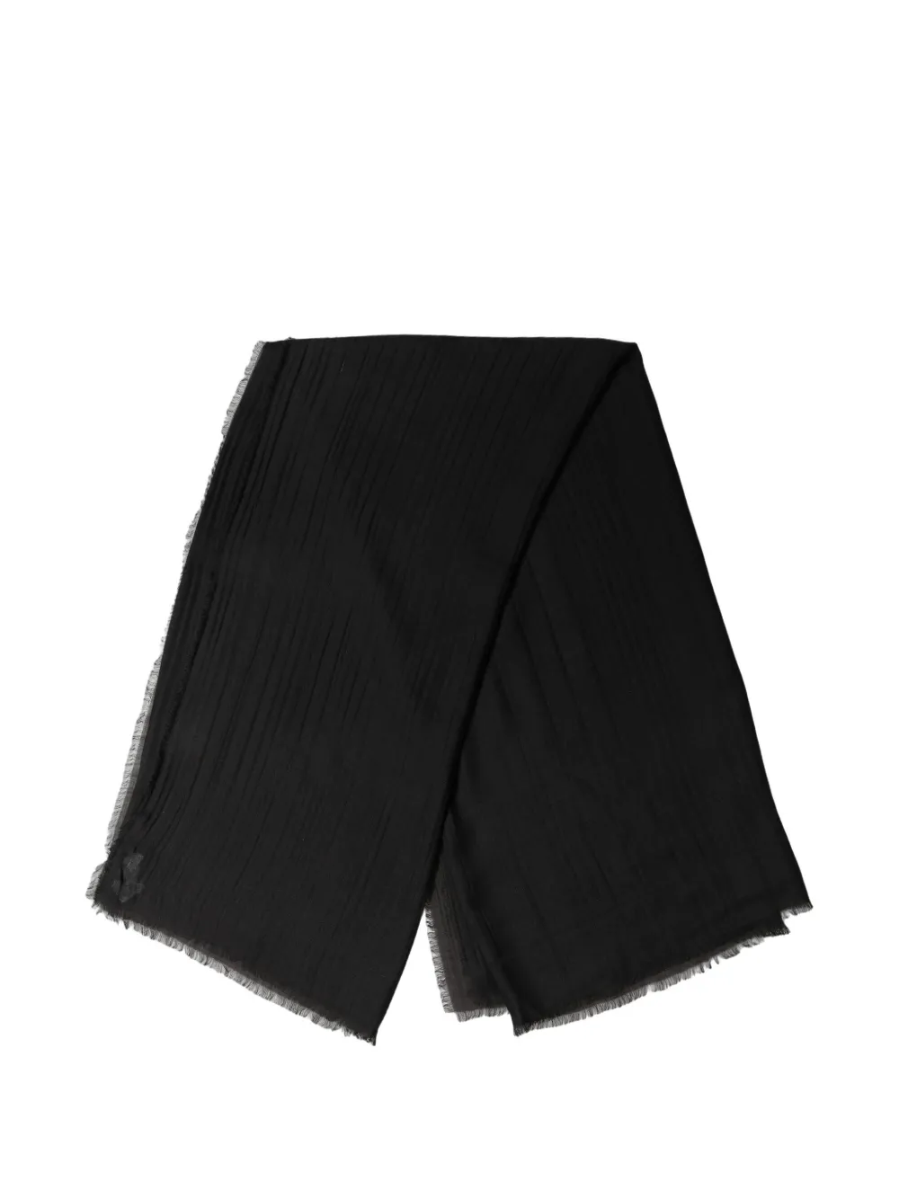 Dolce & Gabbana logo-jacquard fringed scarf - Black