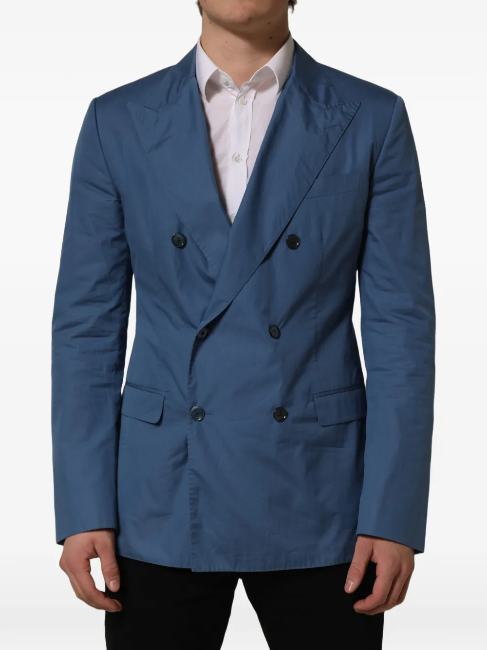 Dolce & Gabbana double-breasted peak-lapel blazer - Blu
