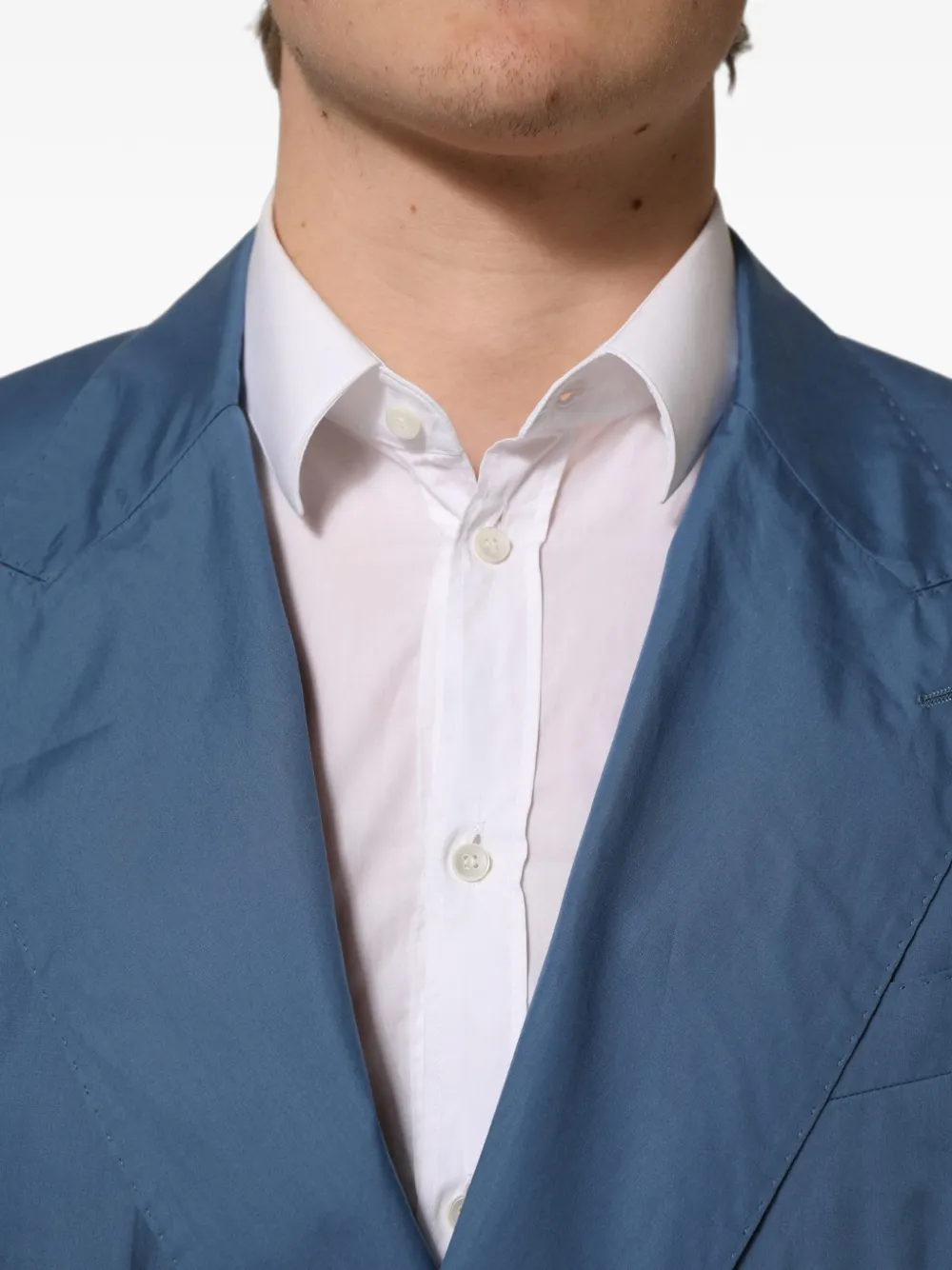 Dolce & Gabbana double-breasted peak-lapel blazer Blauw