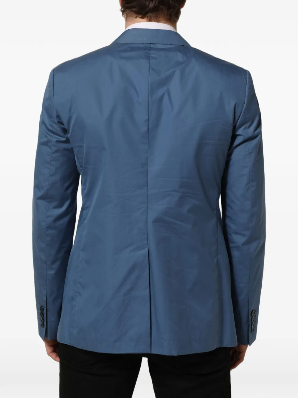 Dolce & Gabbana double-breasted peak-lapel blazer Blauw