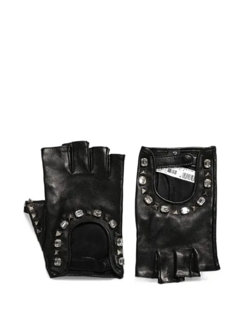 Dolce & Gabbana stud-embellished fingerless gloves
