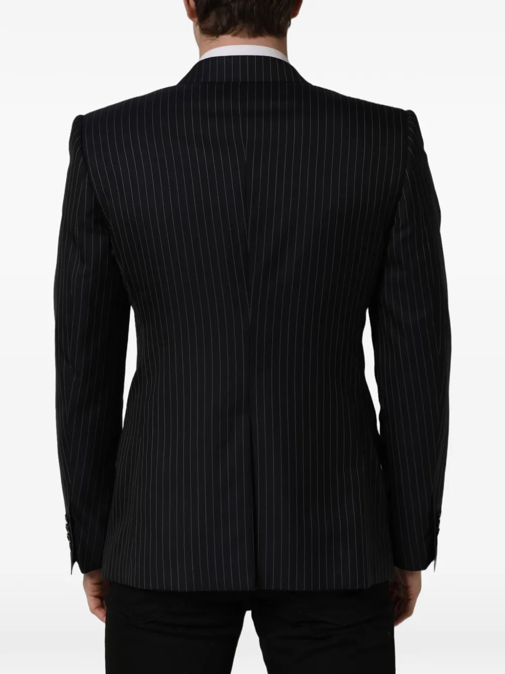 Dolce & Gabbana pinstripe double-breasted blazer Zwart