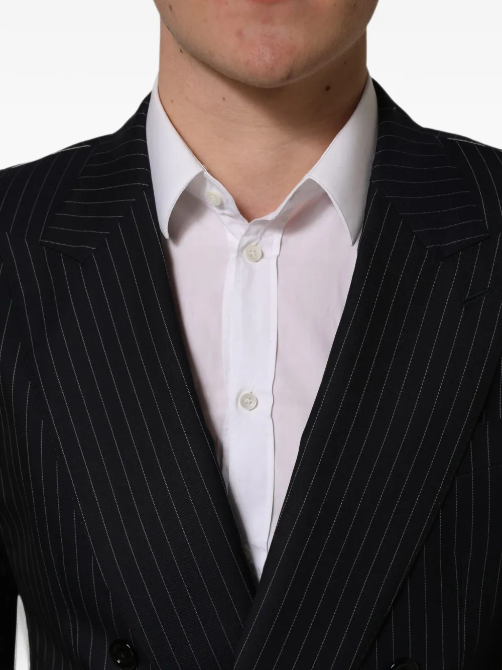 Dolce & Gabbana pinstripe double-breasted blazer Zwart