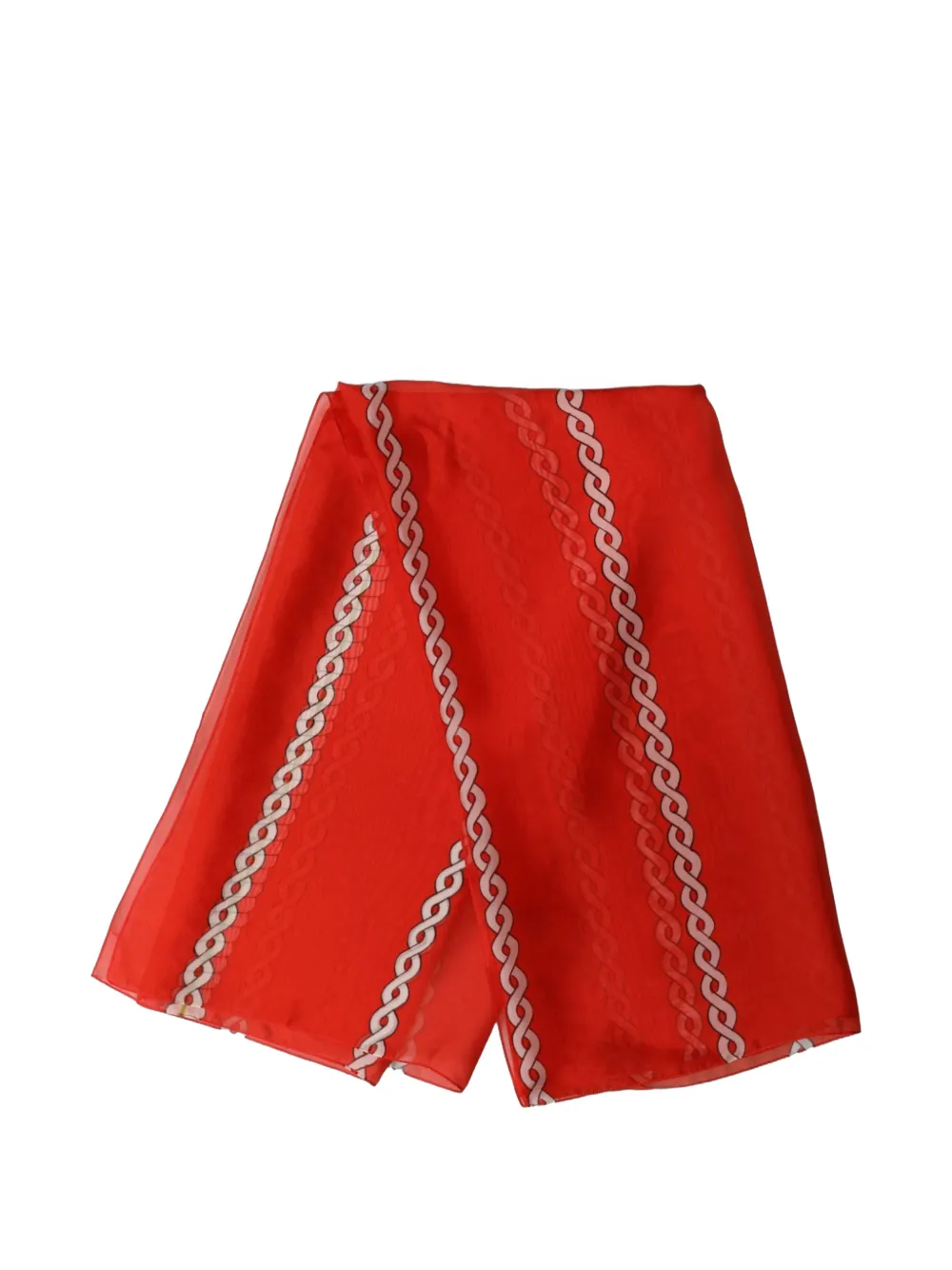 Dolce & Gabbana braided rope-print scarf - Rosso