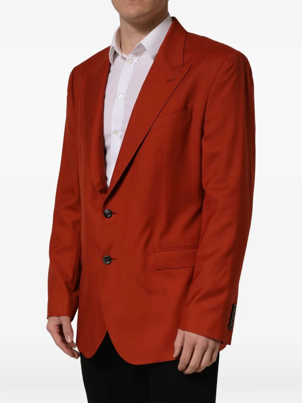 Dolce & Gabbana single-breasted cashmere jacket Oranje