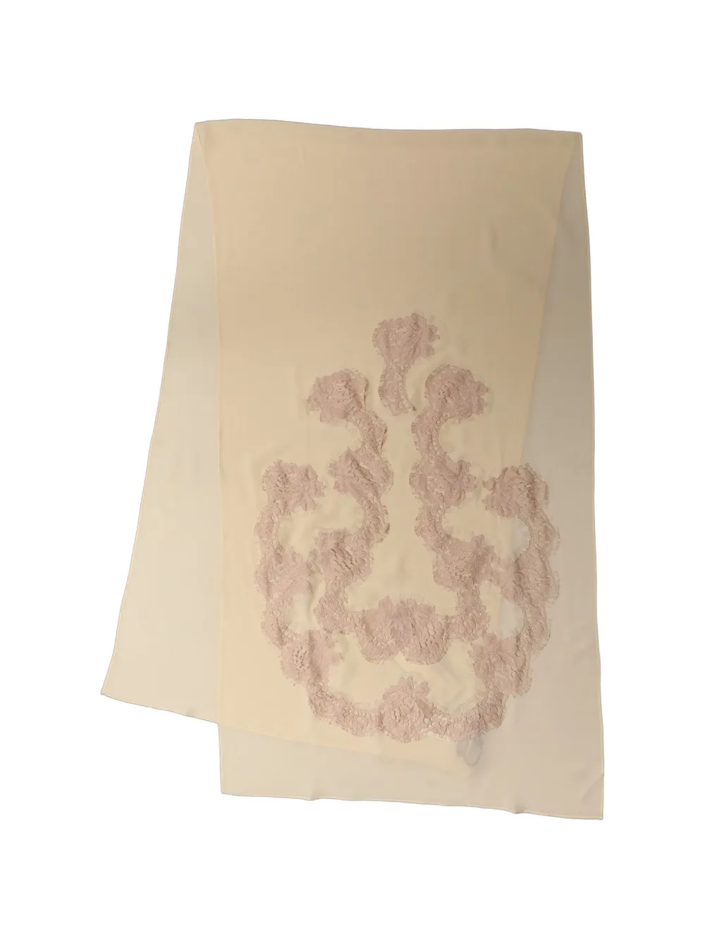 Dolce & Gabbana lace-appliqué scarf - Neutrals