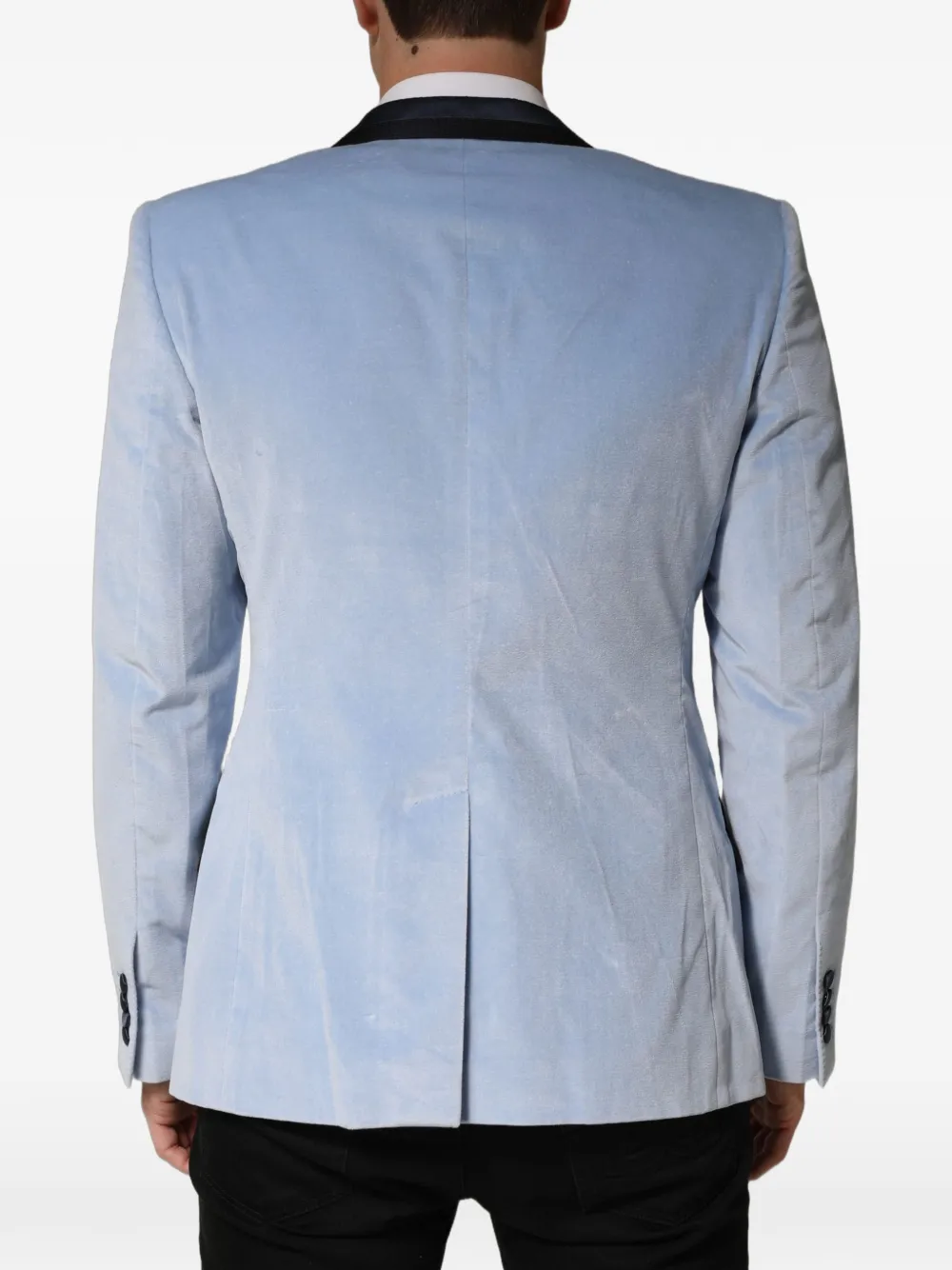 Dolce & Gabbana peak-lapel single-breasted suit jacket Blauw