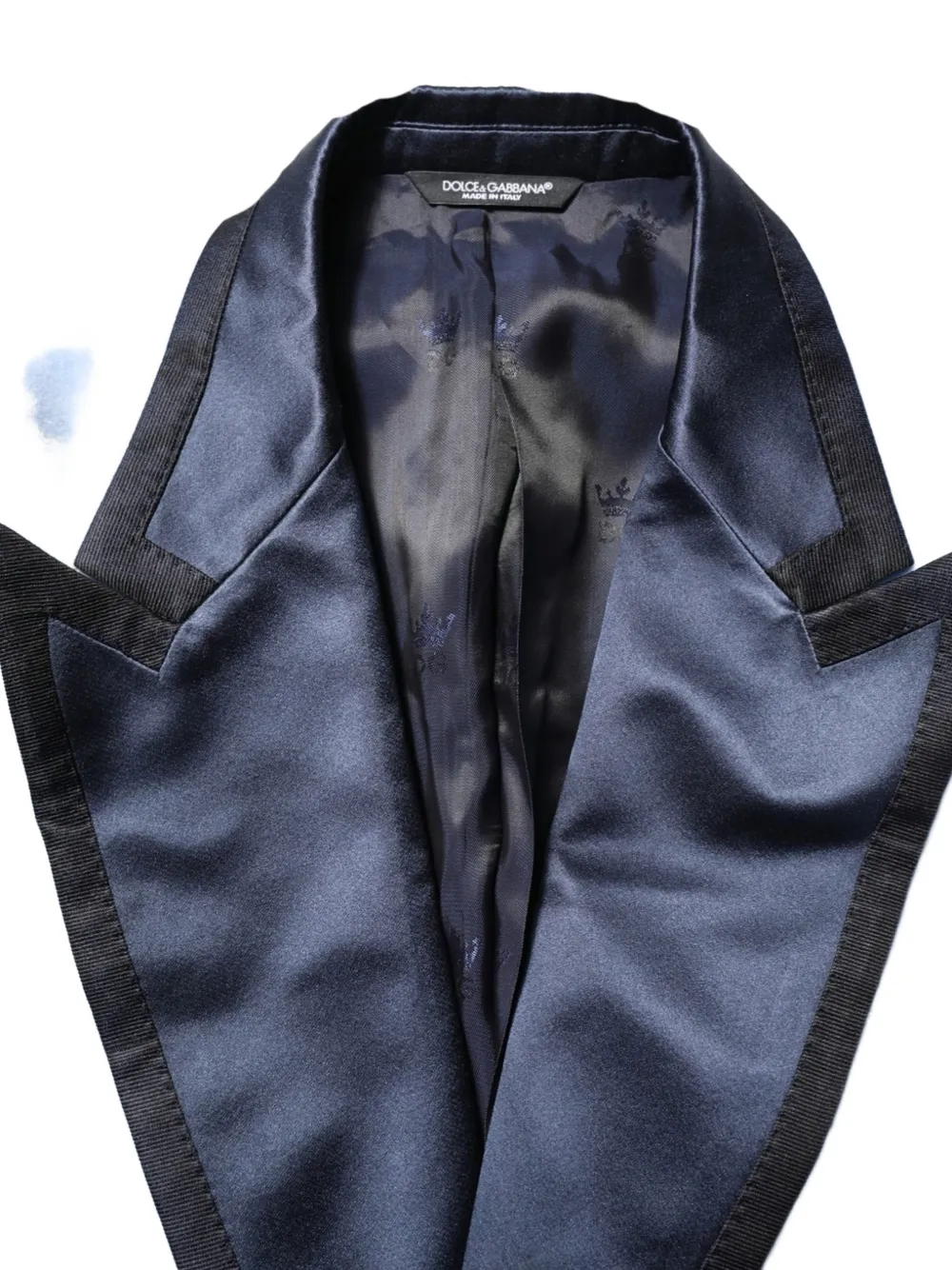 Dolce & Gabbana peak-lapel single-breasted suit jacket Blauw