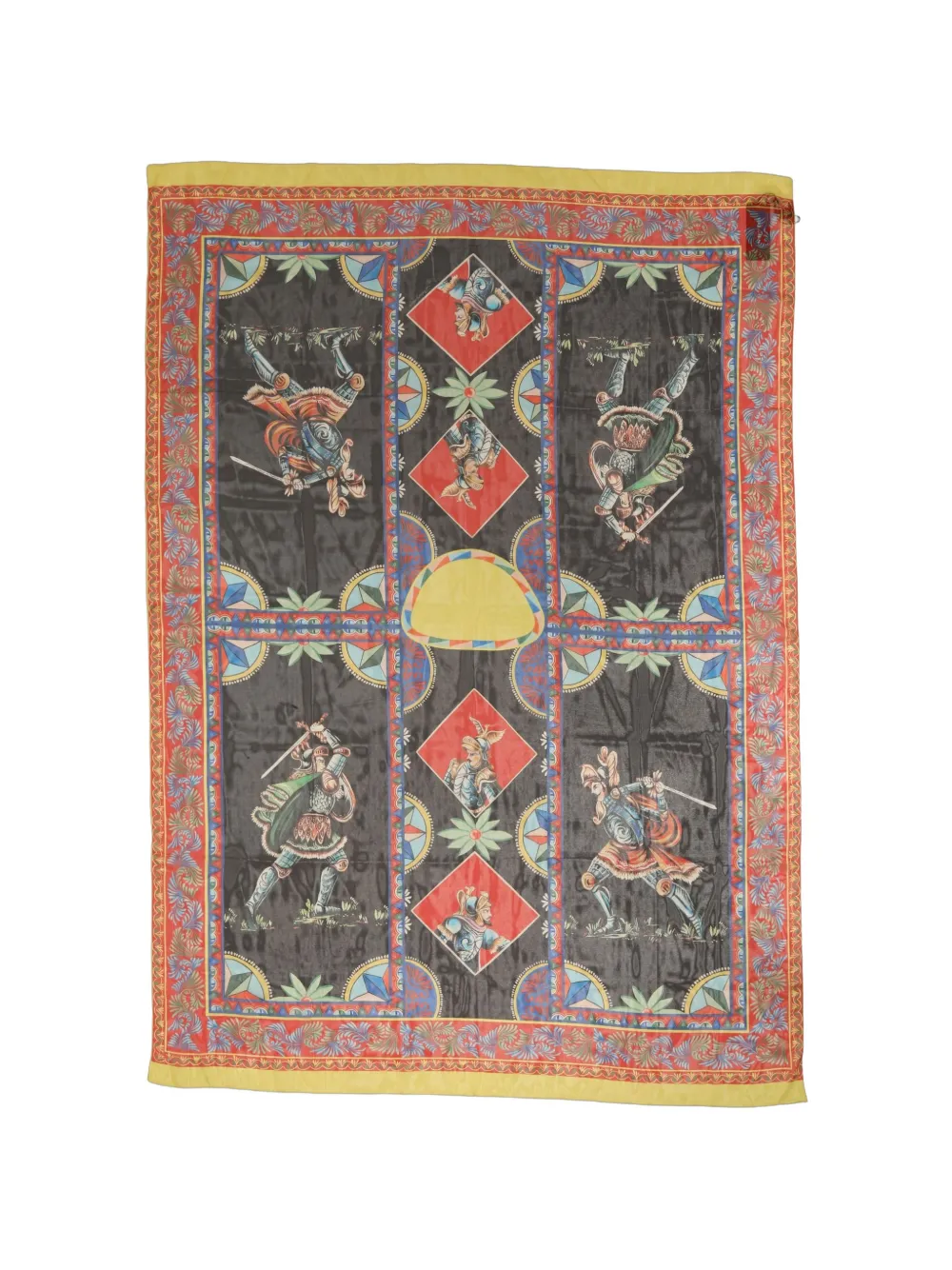 Dolce & Gabbana multicolor silk printed shawl stole scarf - Black