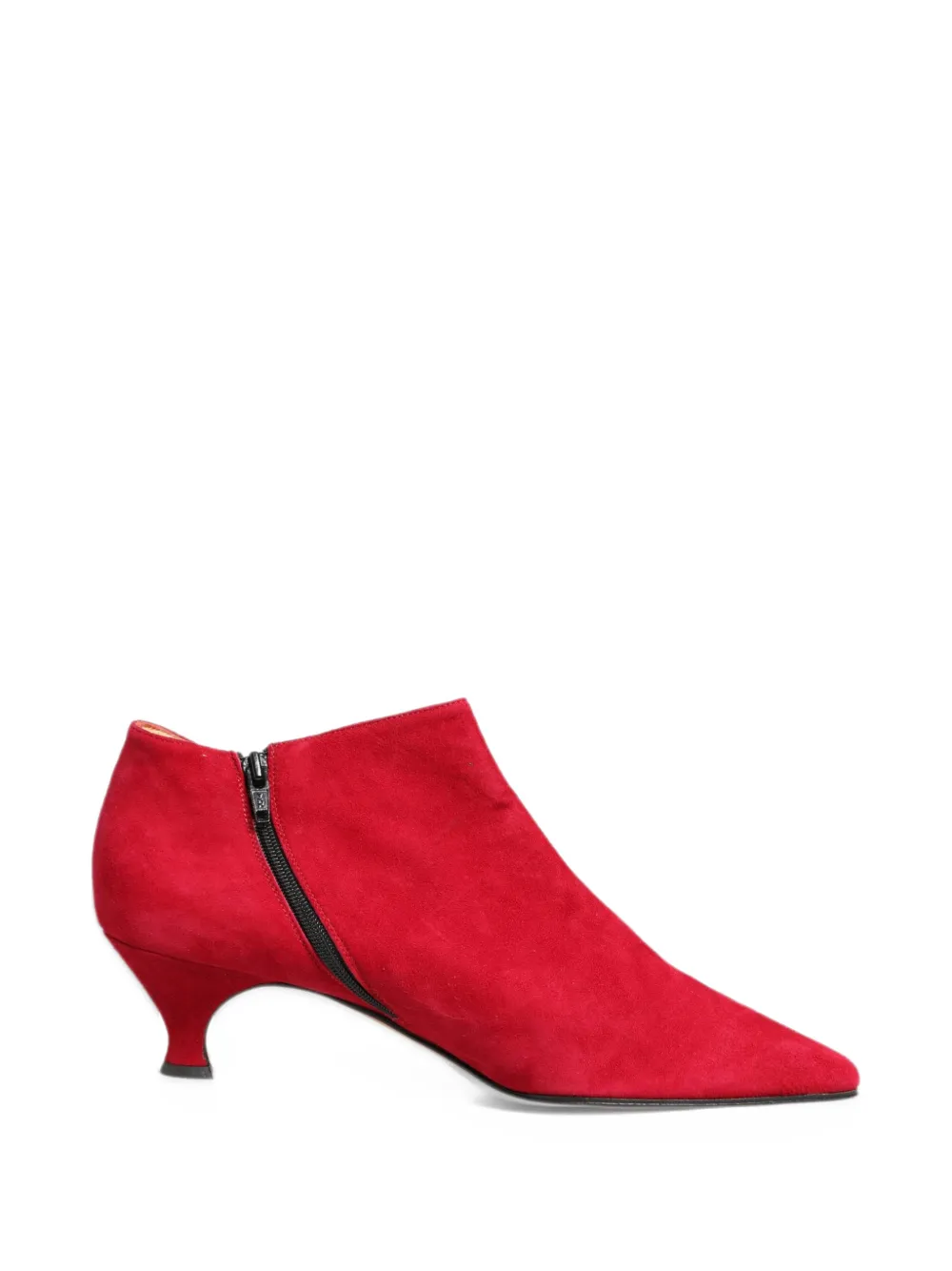 Dolce & Gabbana x Sergio Rossi suede pointed-toe ankle boots - Red