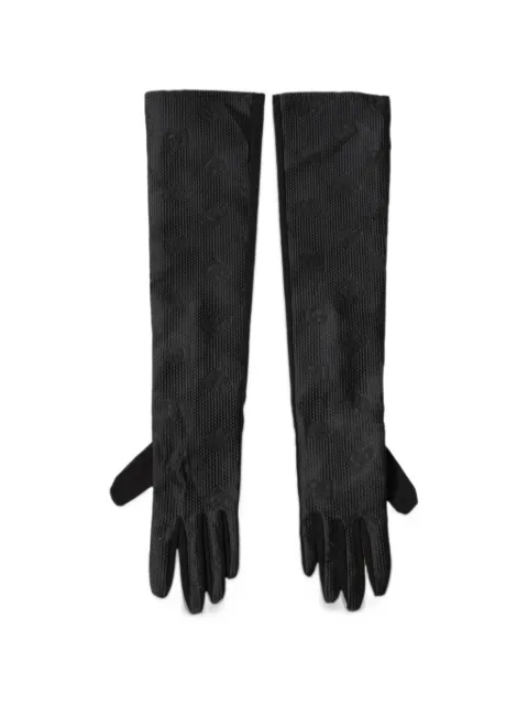Dolce & Gabbana logo-print zip-detail gloves