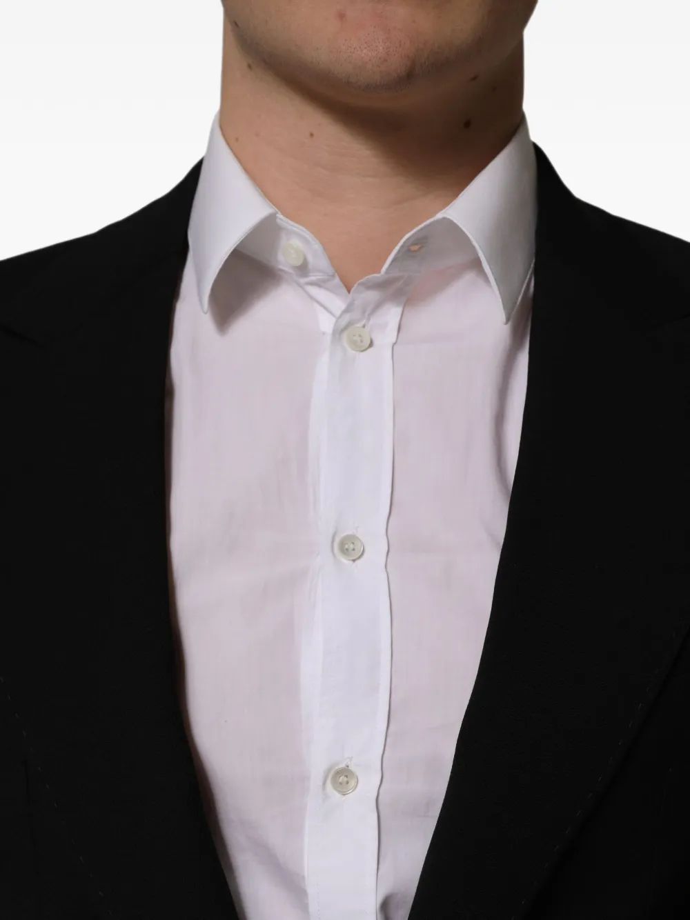 Dolce & Gabbana black wool single-breasted blazer Zwart