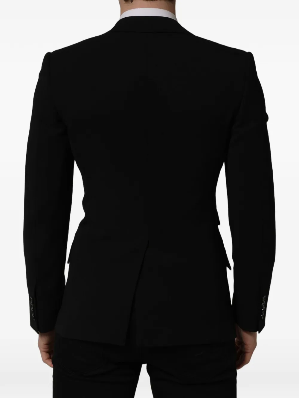 Dolce & Gabbana black wool single-breasted blazer Zwart