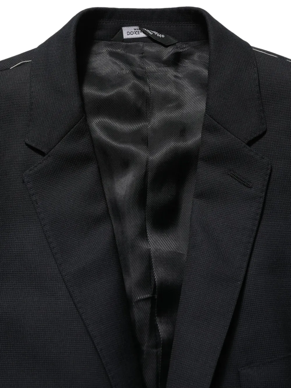 Dolce & Gabbana single-breasted wool blazer Zwart
