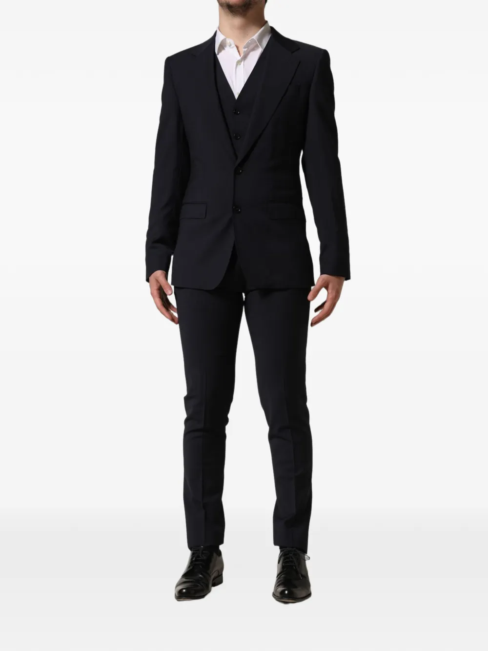 Dolce & Gabbana single-breasted slim-fit suit set (set of three) Zwart