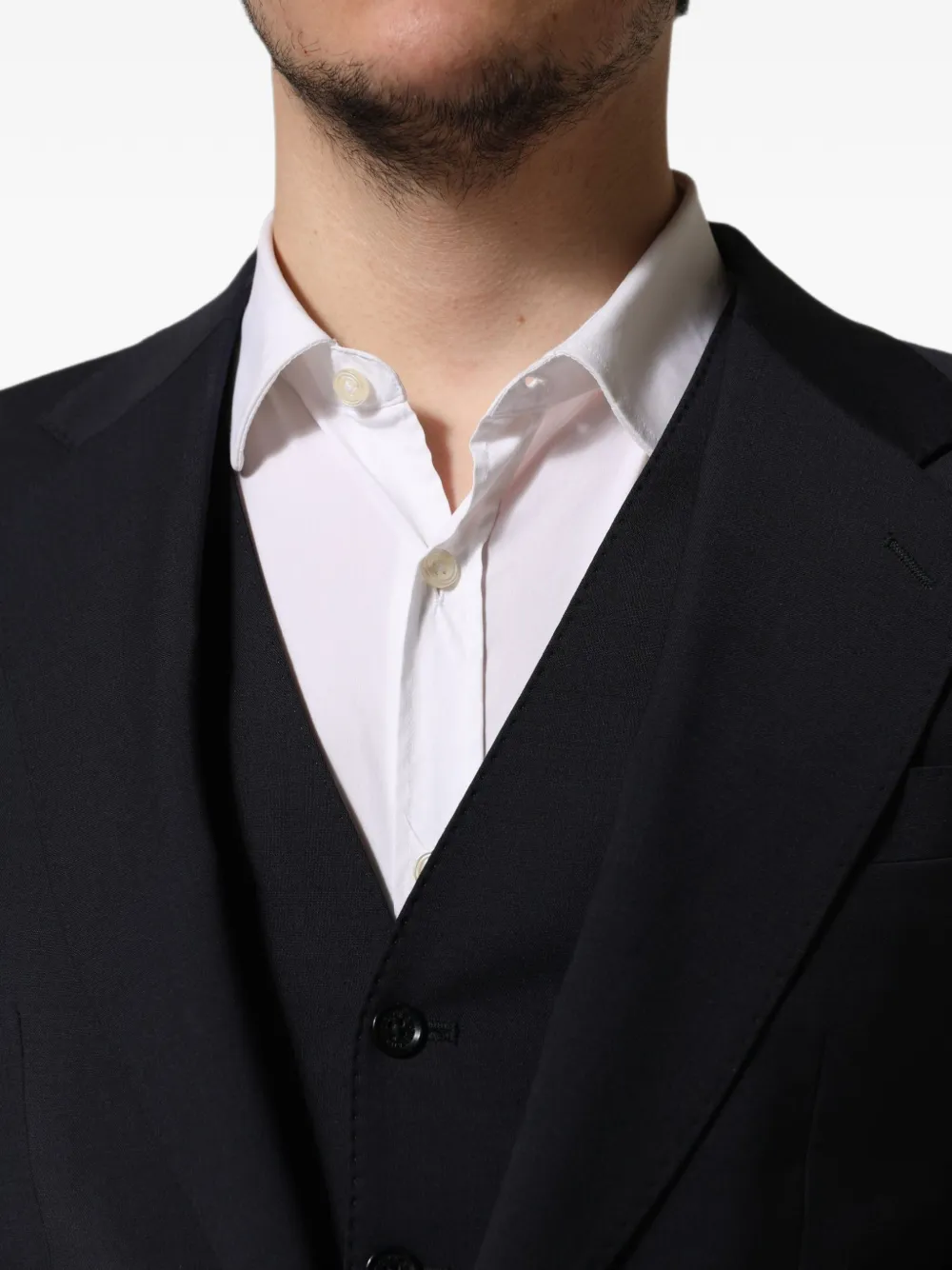 Dolce & Gabbana single-breasted slim-fit suit set (set of three) Zwart