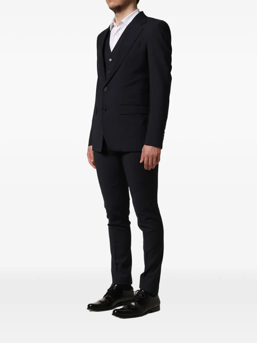 Dolce & Gabbana single-breasted slim-fit suit set (set of three) Zwart