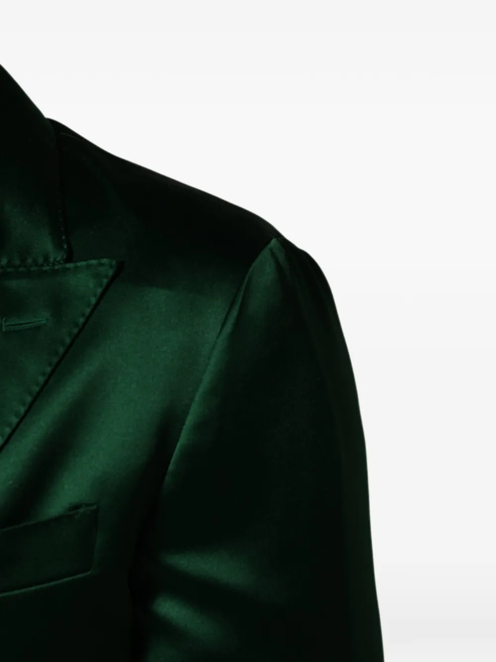 Dolce & Gabbana double-breasted satin blazer Groen