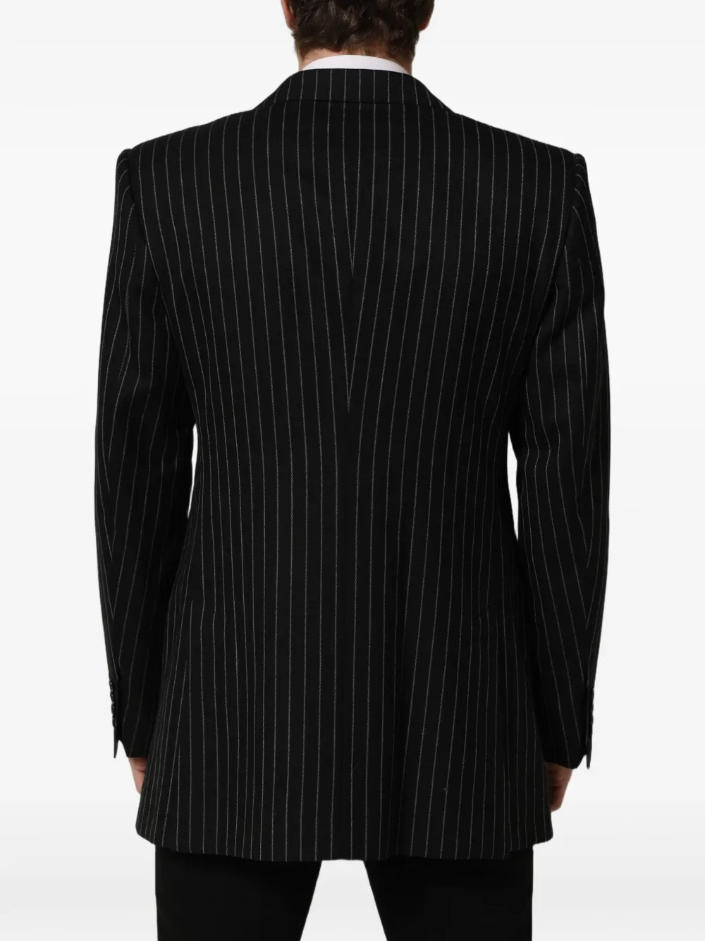 Dolce & Gabbana pinstripe single-breasted blazer Zwart