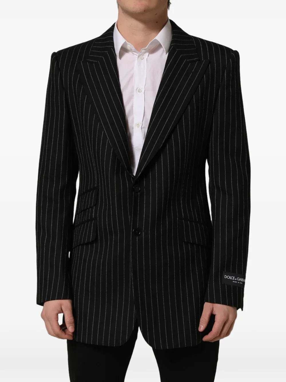 Dolce & Gabbana pinstripe single-breasted blazer - Black
