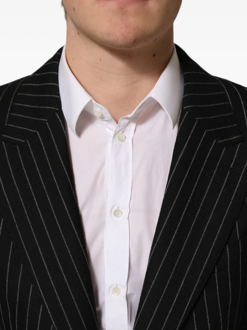 Dolce & Gabbana pinstripe single-breasted blazer Zwart