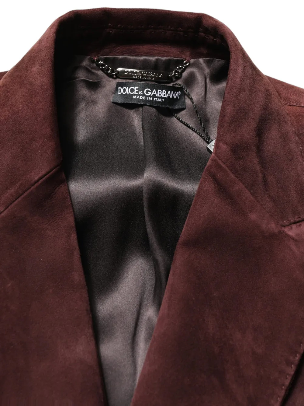 Dolce & Gabbana double-breasted suede blazer Bruin