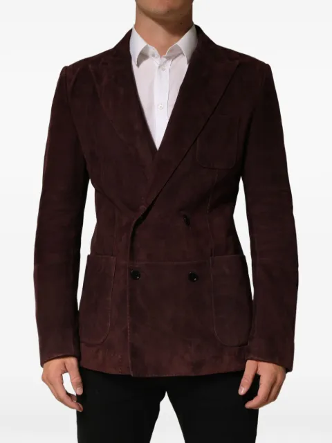Dolce & Gabbana double-breasted suede blazer