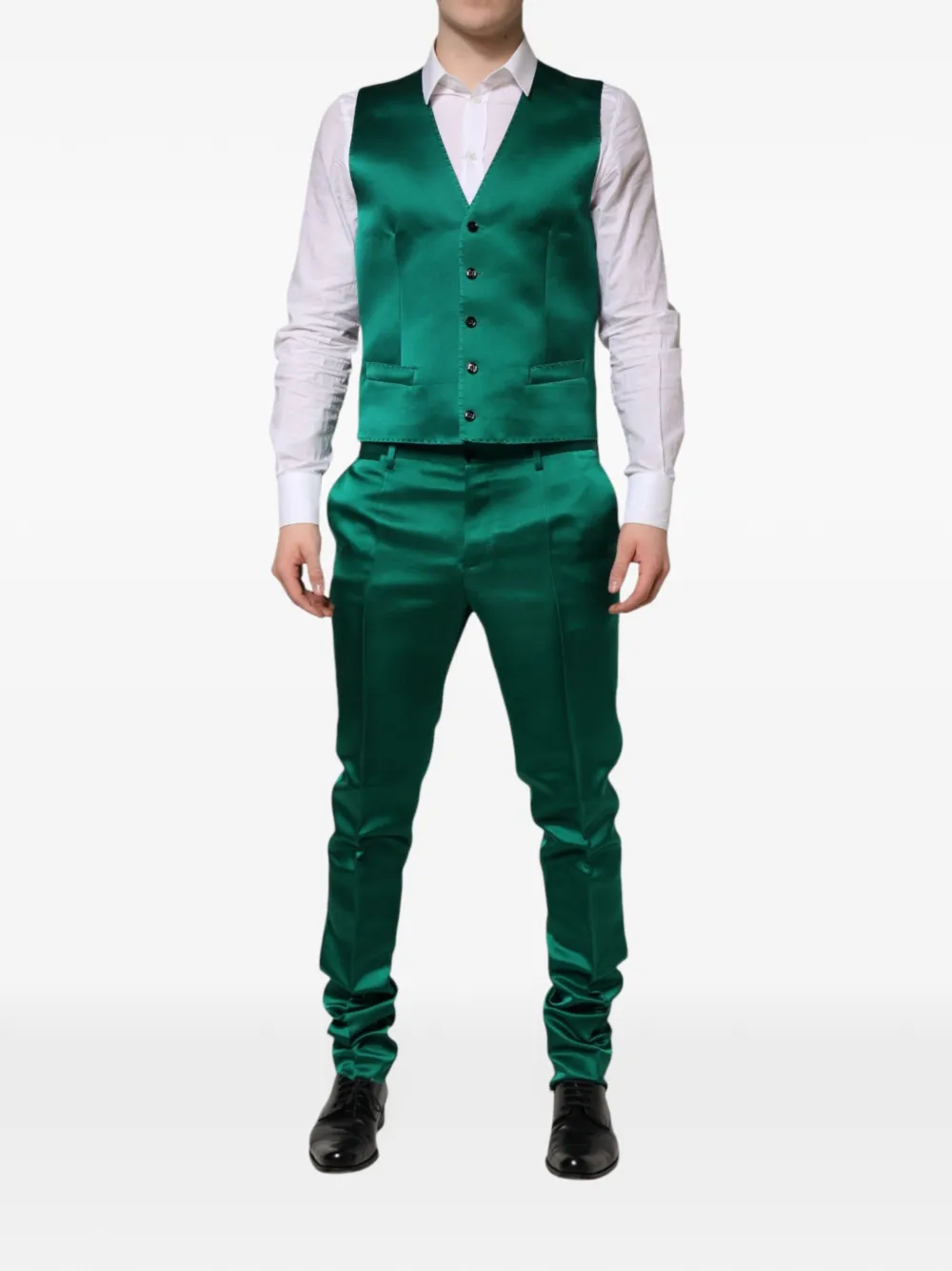 Dolce & Gabbana single-breasted suit set (set of three) Groen