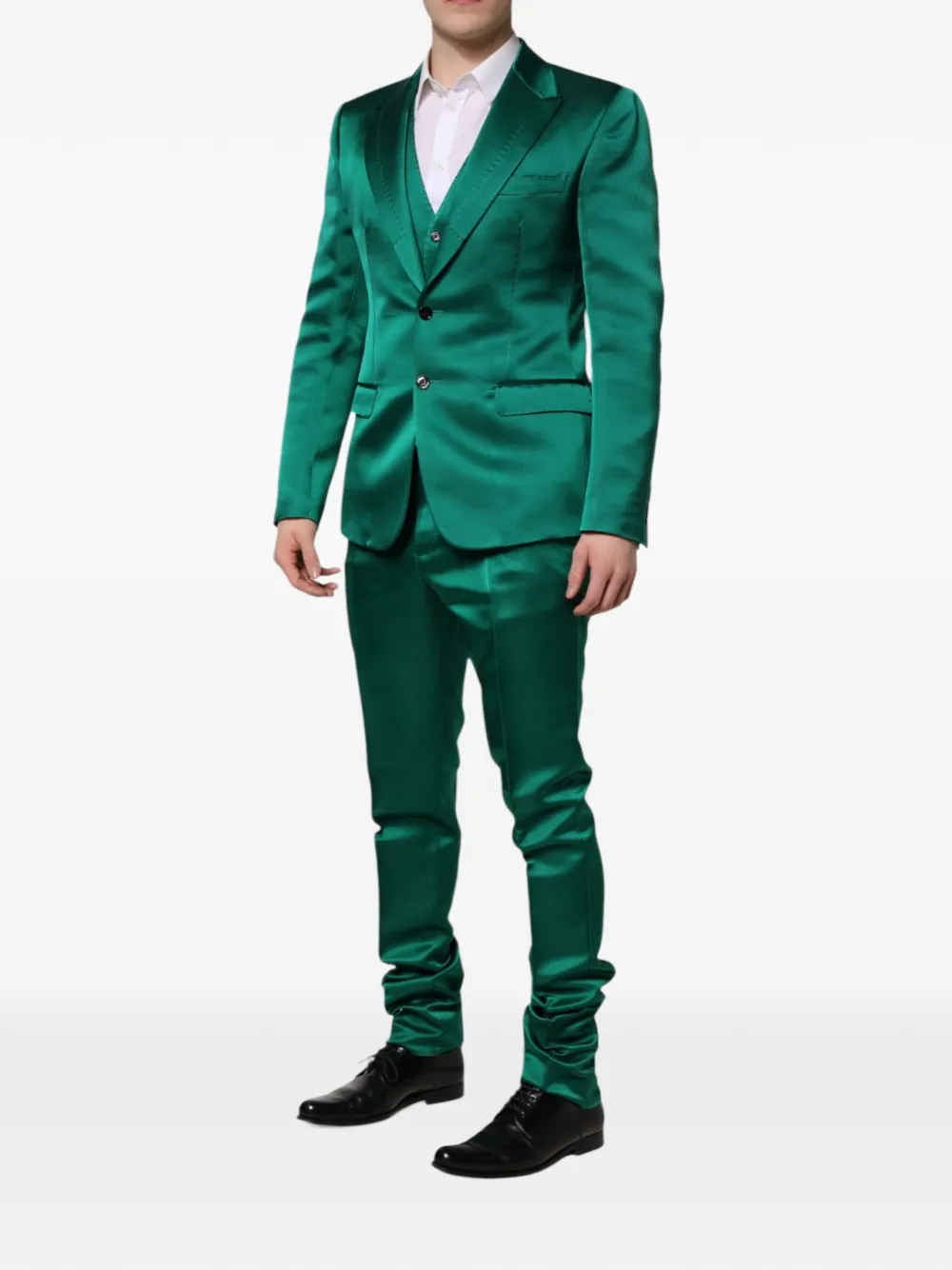 Dolce & Gabbana single-breasted suit set (set of three) Groen